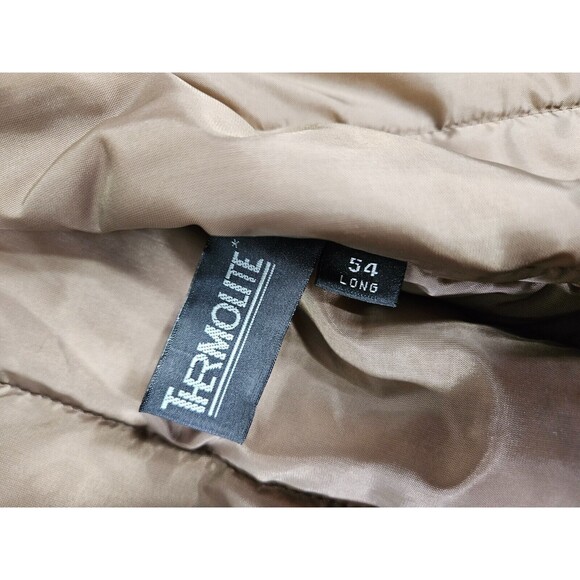 Vintage Oleg Cassini Thermolite Men's Trench Coat Tan All Weather Coat Size 54 - Picture 16 of 16